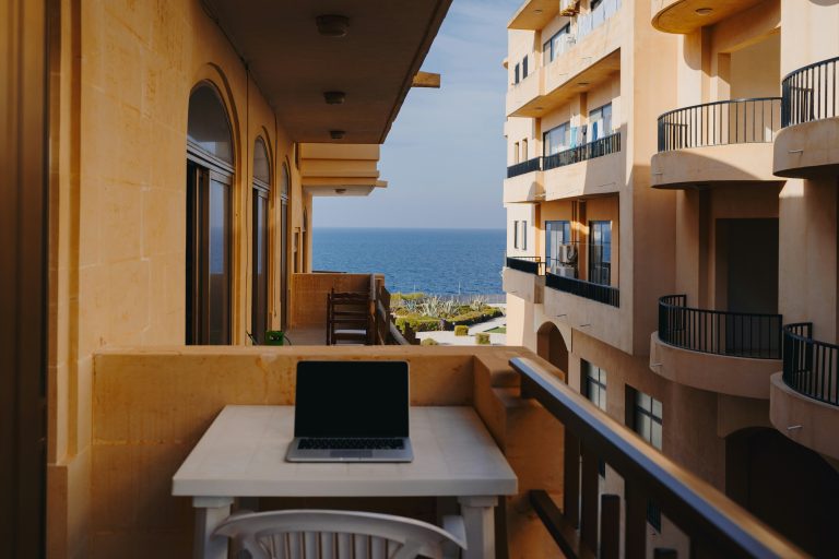 Remote marketing team collaborating online